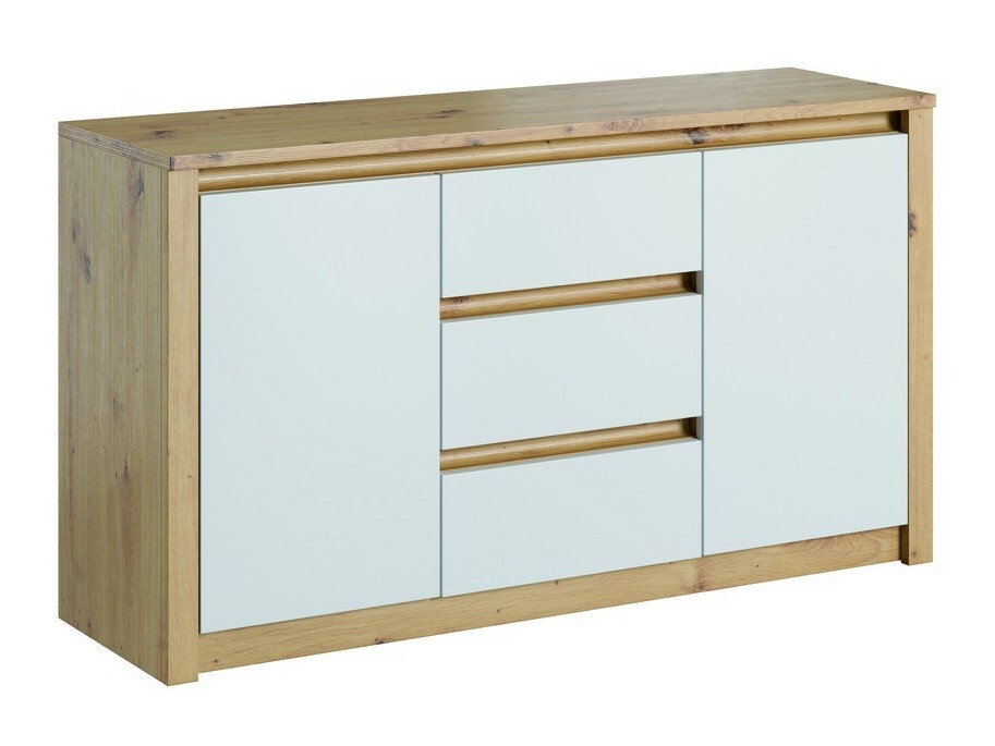 Cómoda Deldale 101 (Carvalho Artisan + Branco)