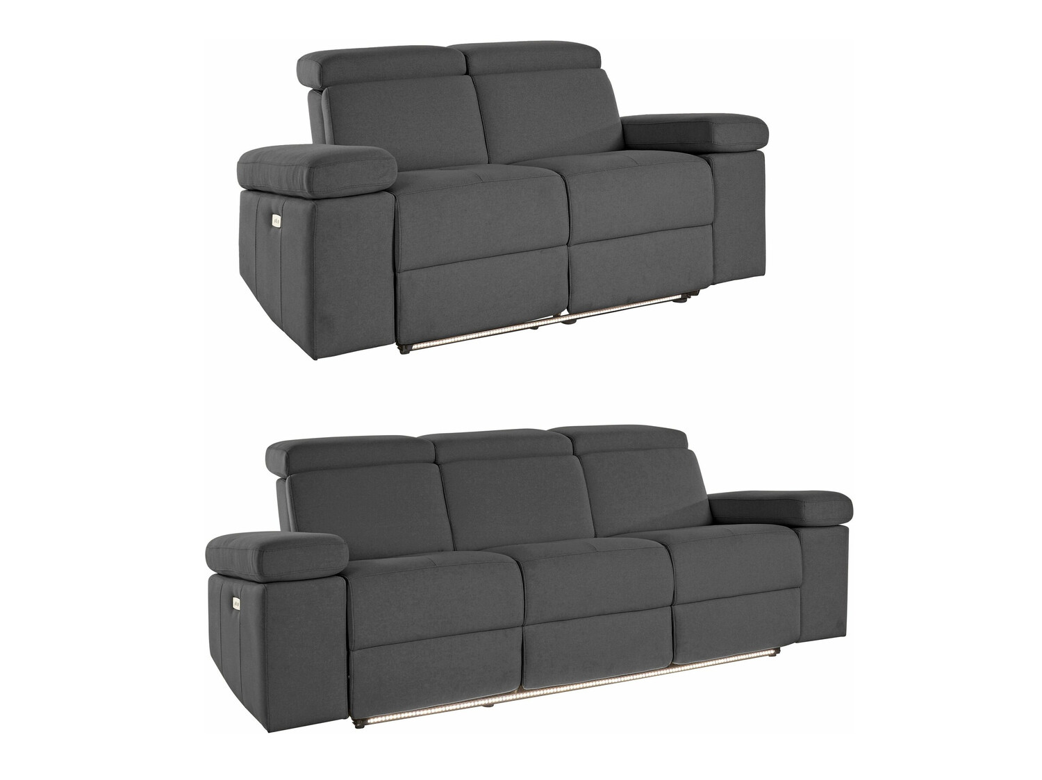 Conjunto de mobiliário com estofo Denton 725 (Antracite)