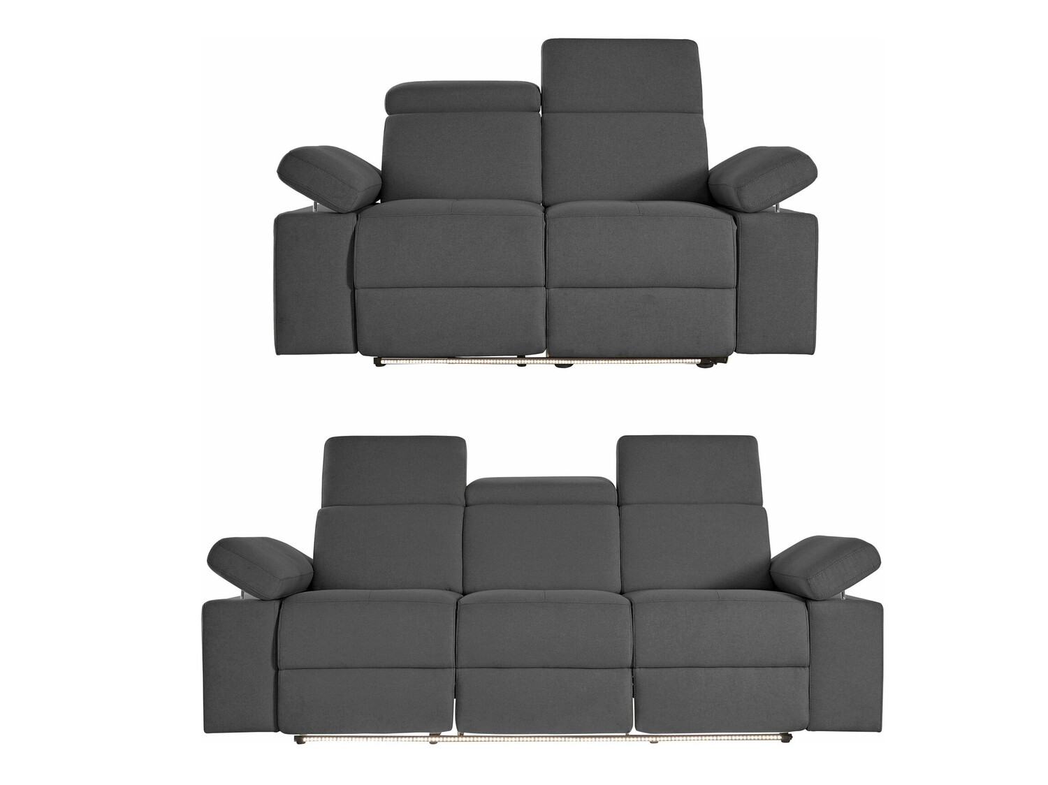 Conjunto de mobiliário com estofo Denton 725 (Antracite)