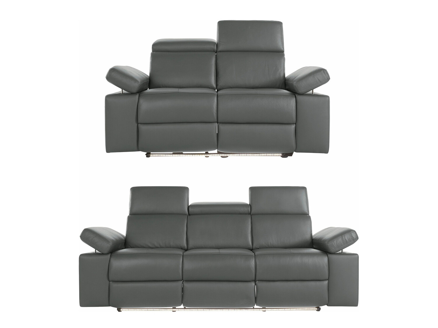 Conjunto de mobiliário com estofo Denton 726 (Cinzento)