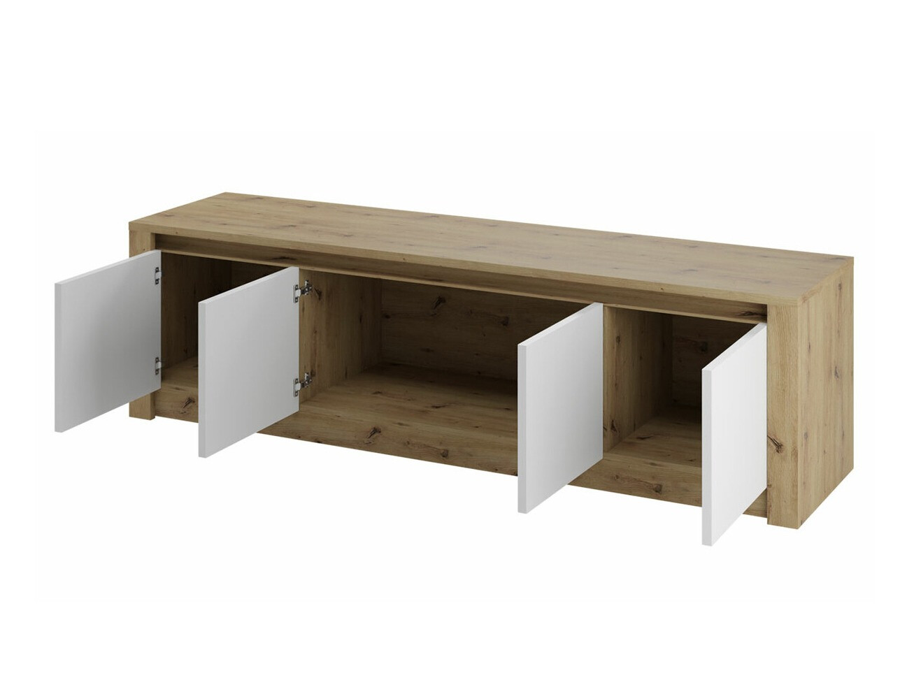 Conjunto para quarto Deldale 117 (Carvalho Artisan + Cinzento)