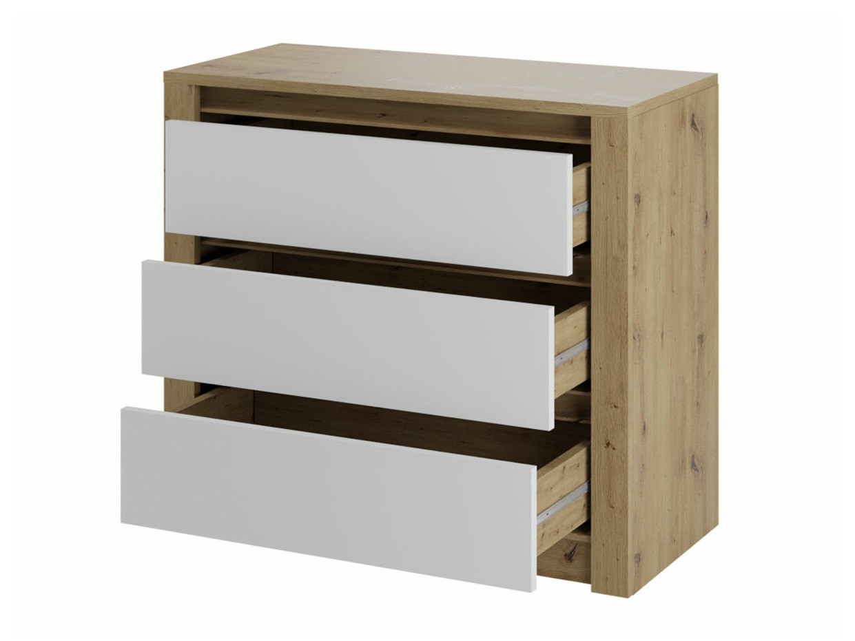 Conjunto para quarto Deldale 117 (Carvalho Artisan + Cinzento)