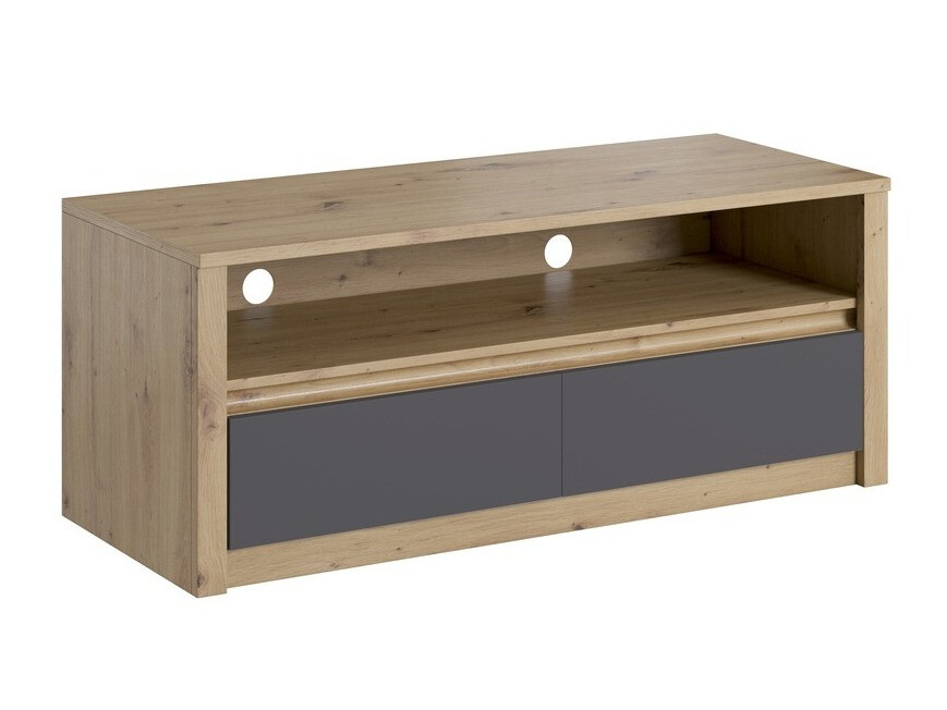 Móvel de TV Deldale 103 (Carvalho Artisan + Cinzento)