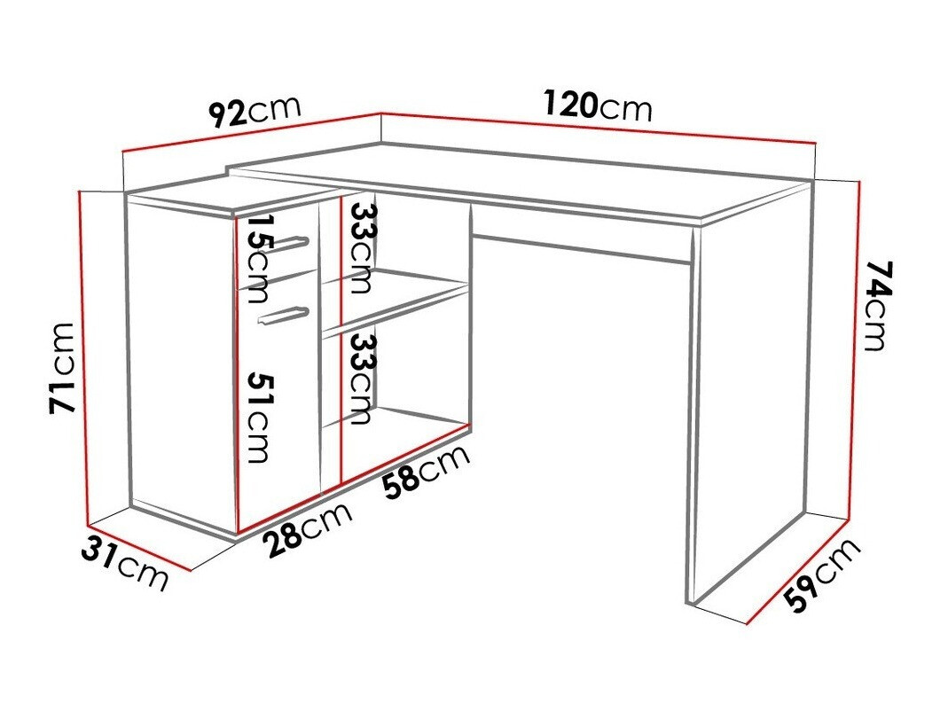 Mesa de escritório para cantos Affectus