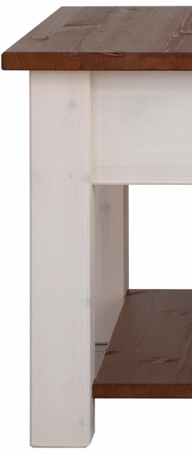 Mesa de centro Denton 753 (Branco + Carvalho de mel)