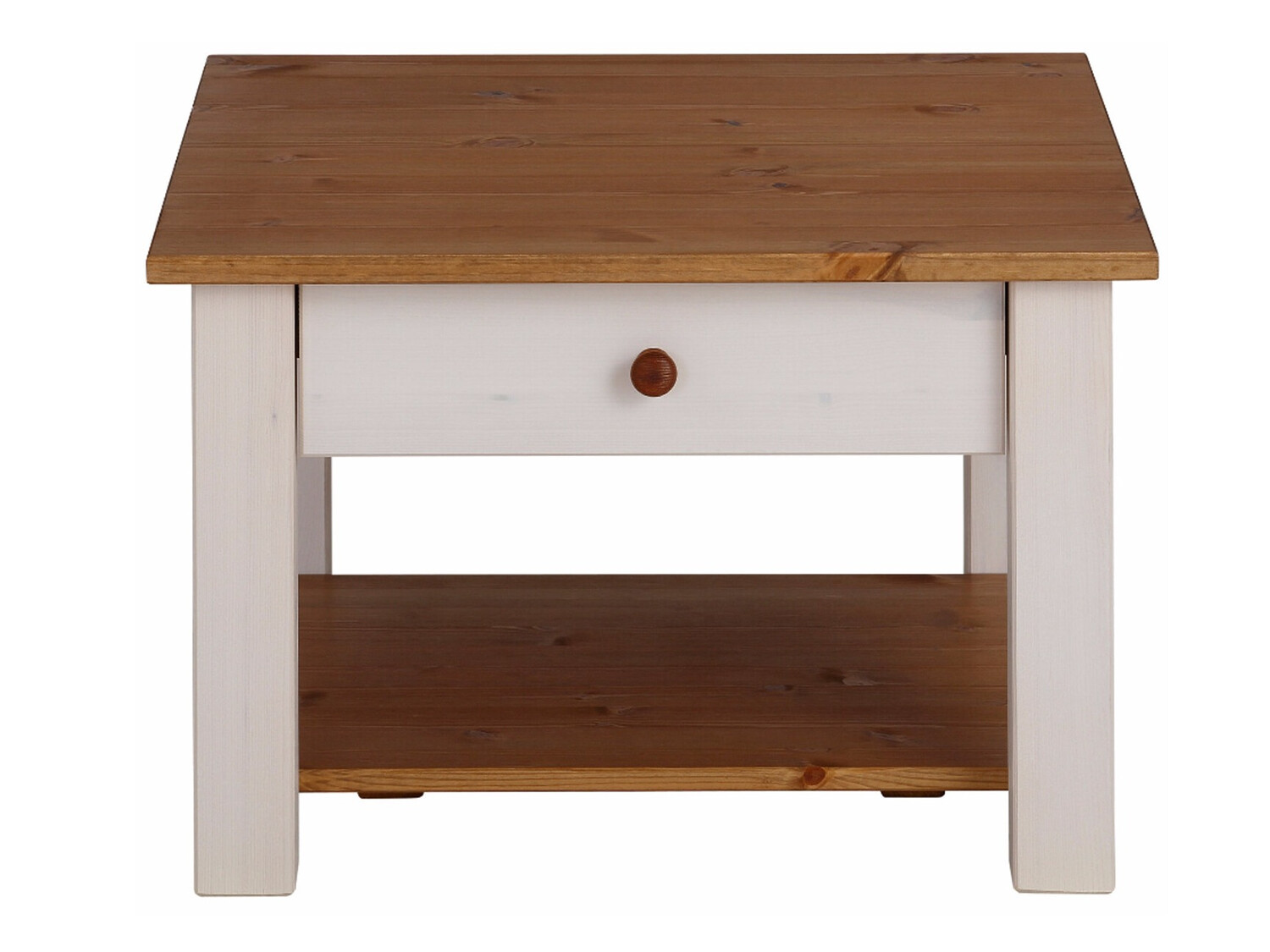 Mesa de centro Denton 753 (Branco + Carvalho de mel)