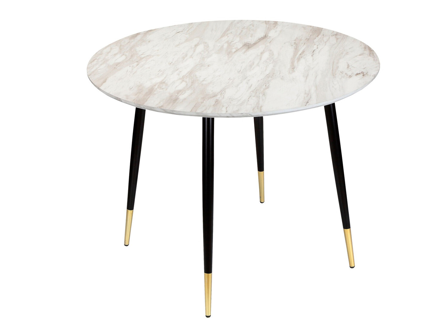 Mesa Denton 761 (Cinzento mármore + Preto + Dourado)