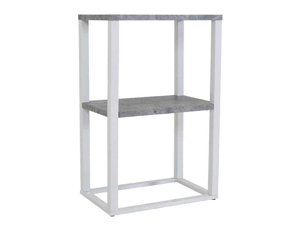 Mesa de apoio Dallas 3219 (Branco + Cimento)