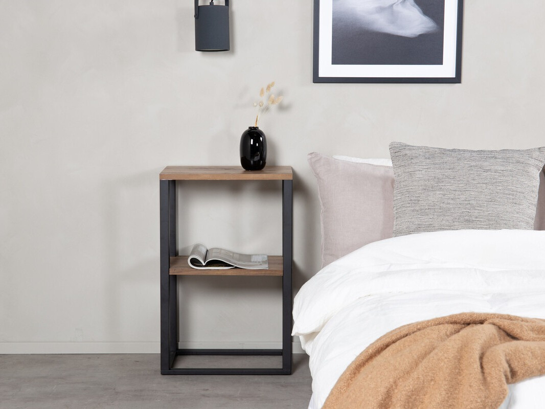 Mesa de apoio Dallas 3219 (Preto + Teca)