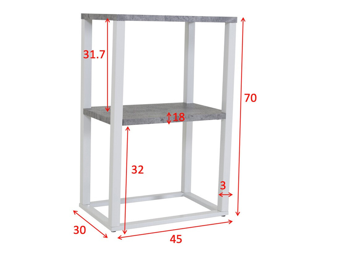 Mesa de apoio Dallas 3219 (Preto + Teca)