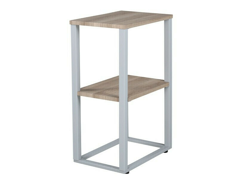 Mesa lateral Dallas 3219 (Cinzento + Castanho claro)