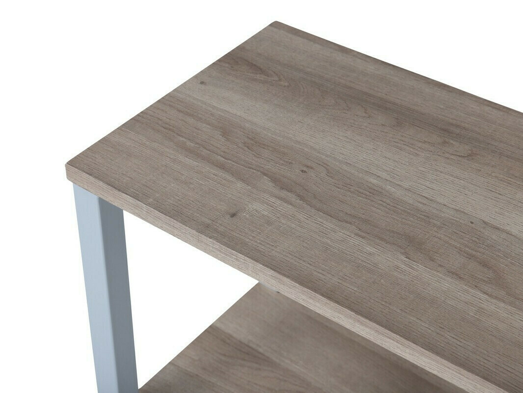 Mesa lateral Dallas 3219 (Cinzento + Castanho claro)