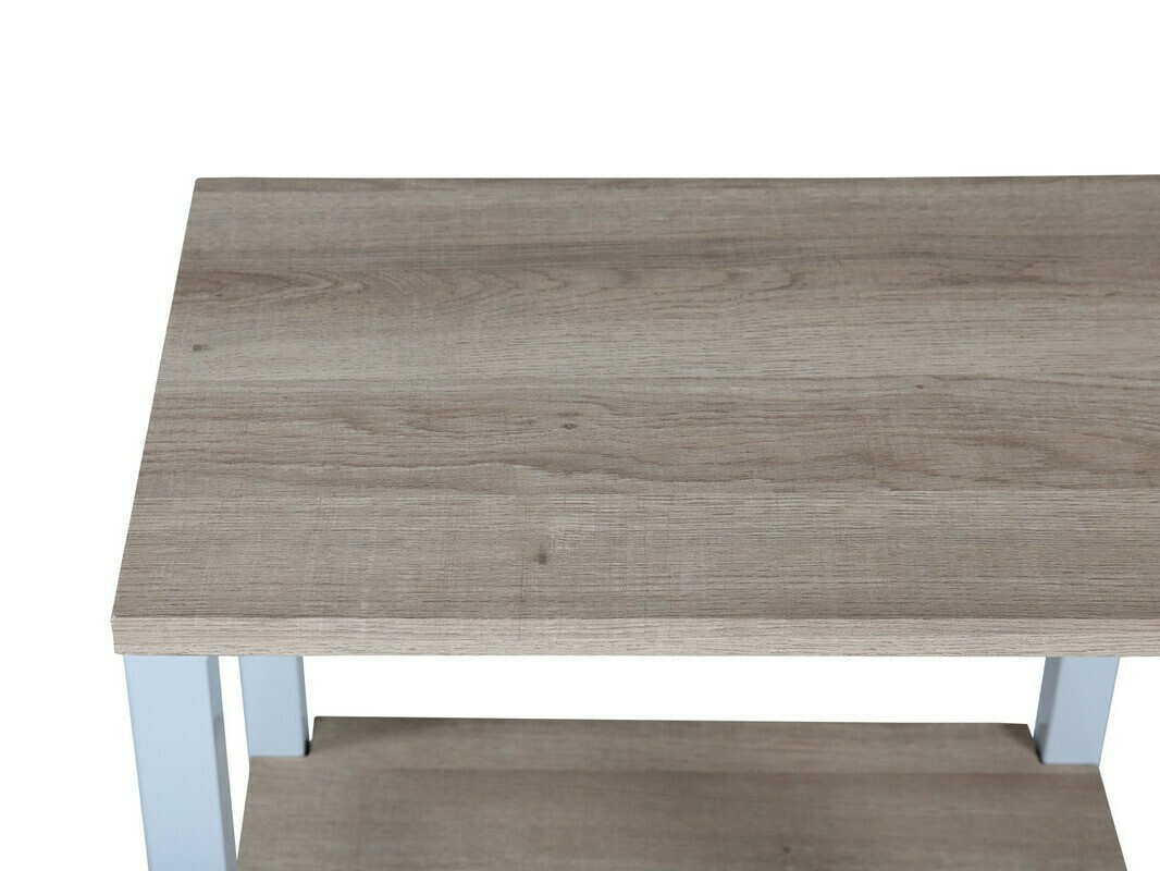 Mesa lateral Dallas 3219 (Cinzento + Castanho claro)