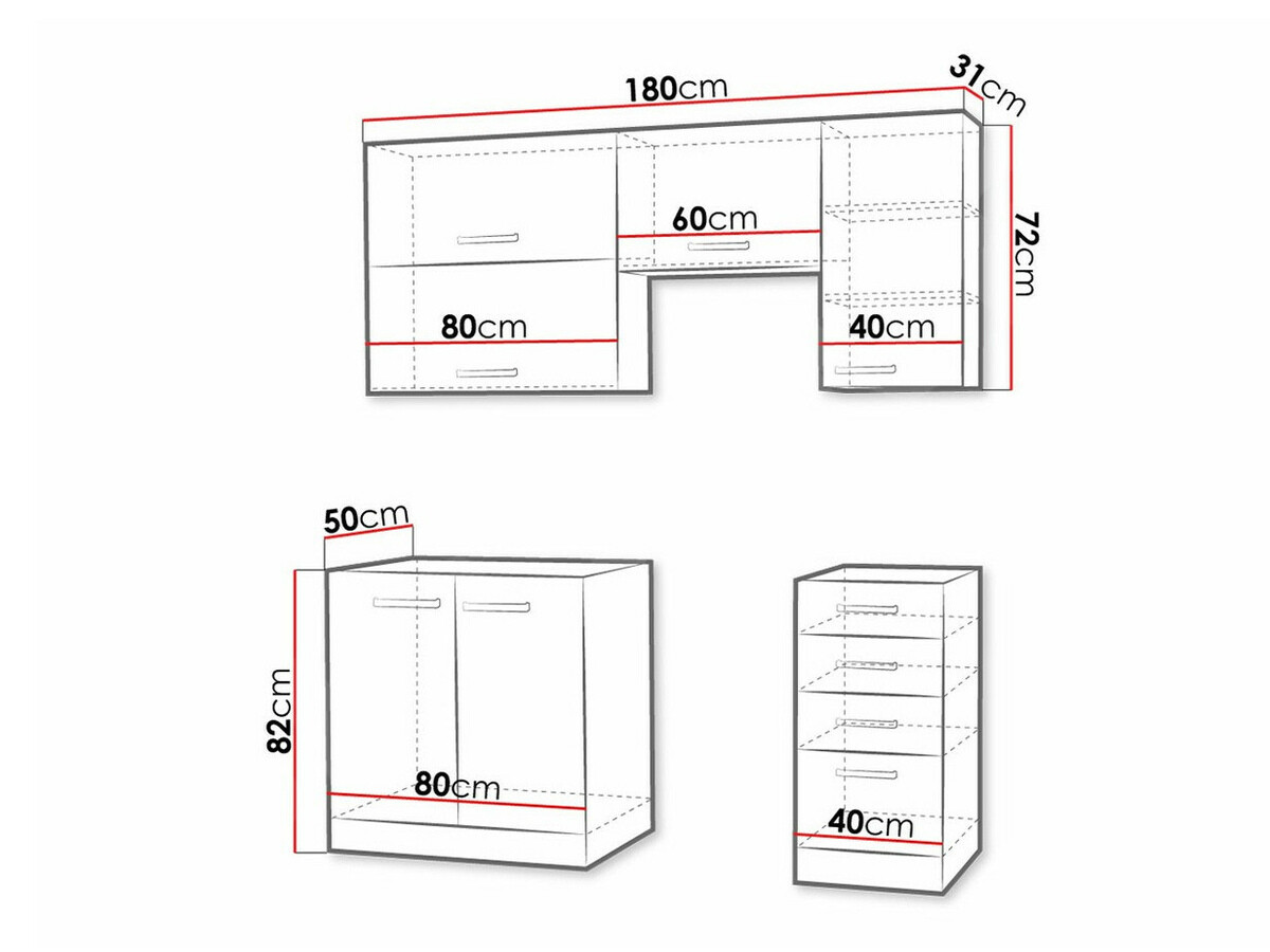 Conjunto de cozinha modular Multi Cream 125
