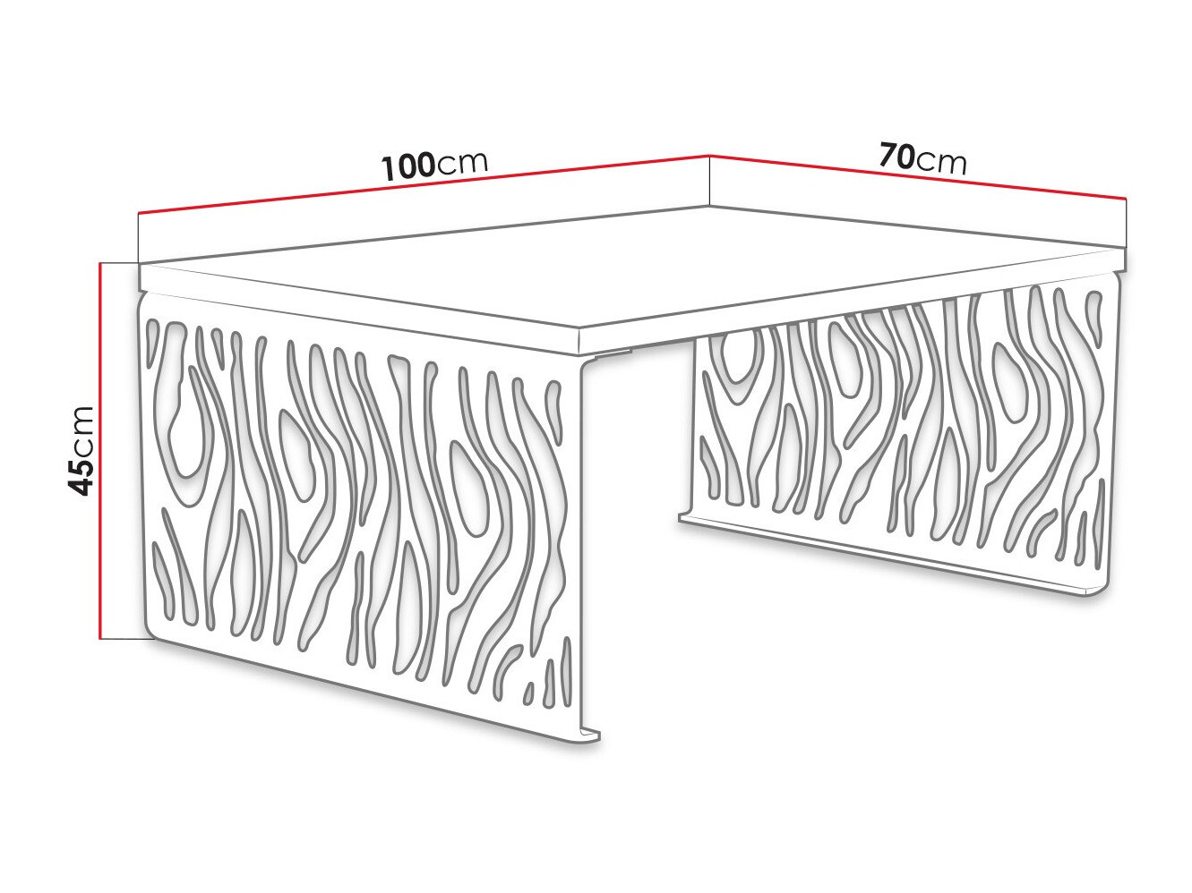 Mesa de centro Germantown 108 (Carvalho + Preto matte)