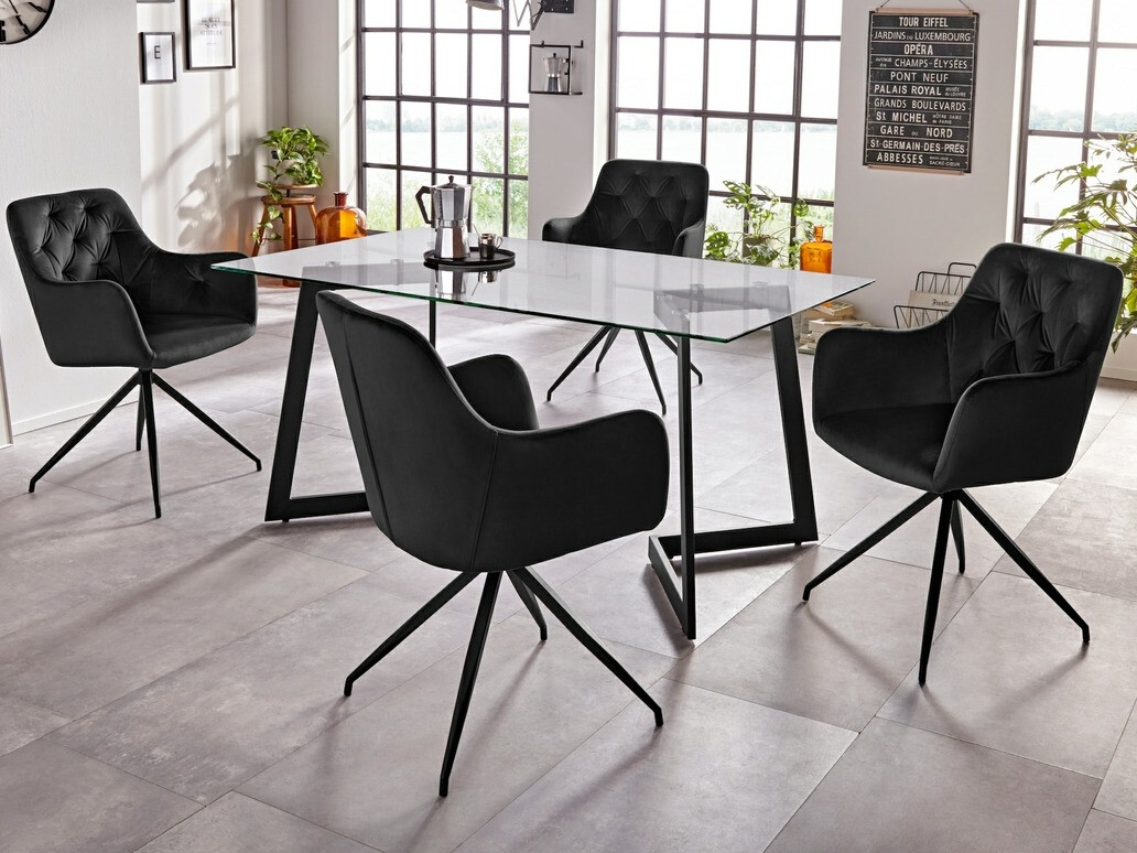 Conjunto de cadeiras Denton 780 (Preto)