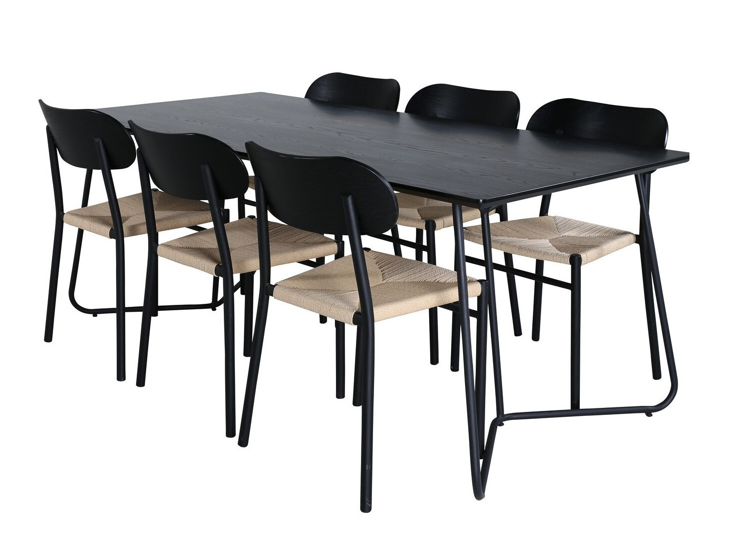 Conjunto para refeições Dallas 2716 (Preto + Castanho claro)