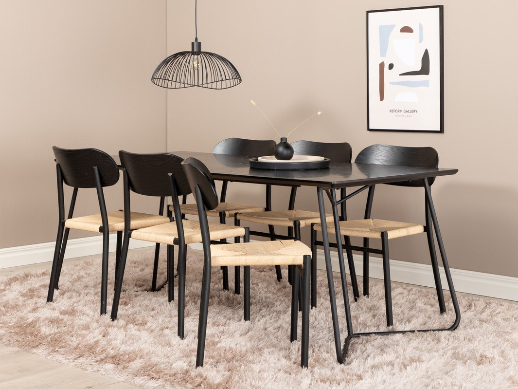 Conjunto para refeições Dallas 2716 (Preto + Castanho claro)