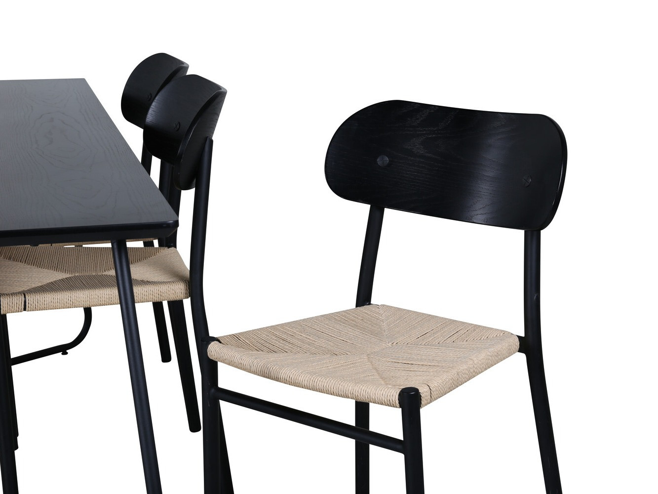 Conjunto para refeições Dallas 2716 (Preto + Castanho claro)