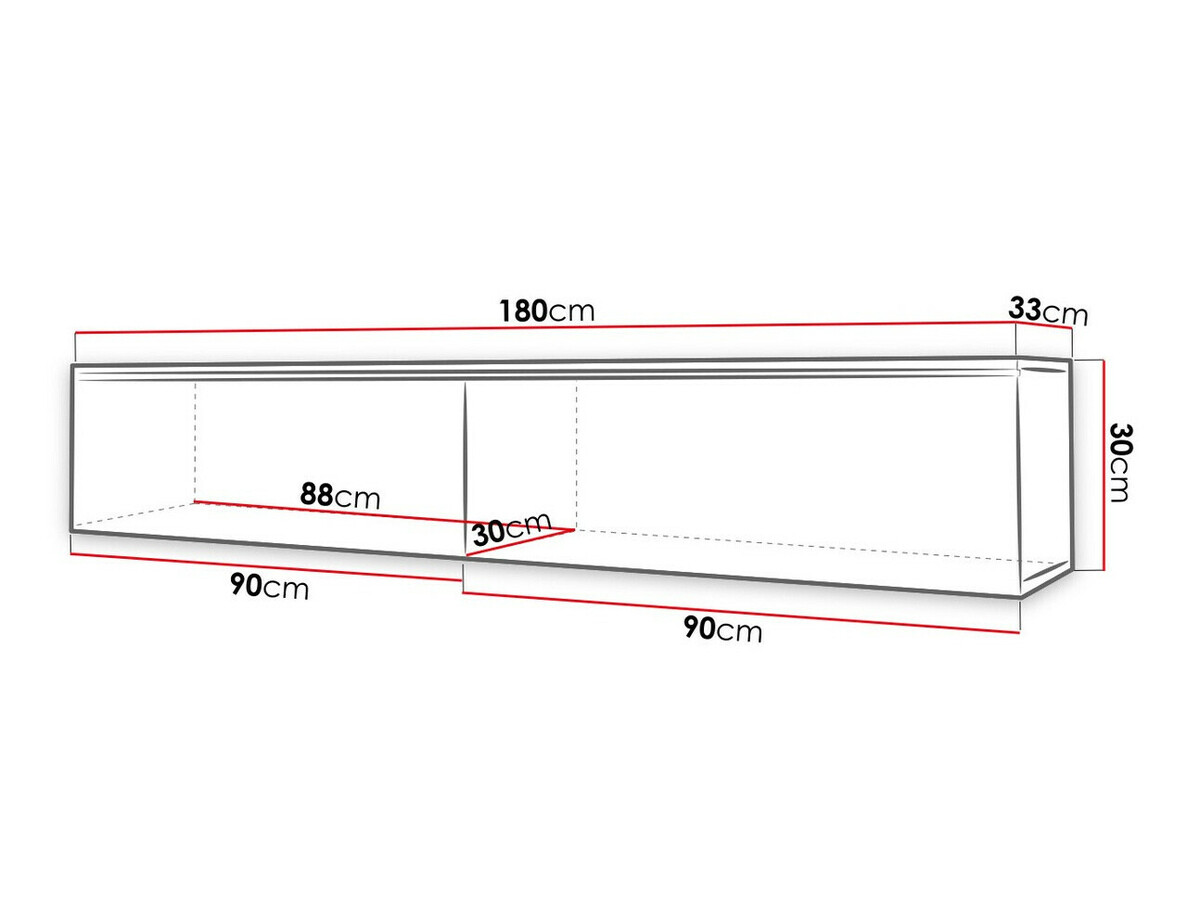 Móvel de TV Scientia I (Cimento + Branco brilhante)