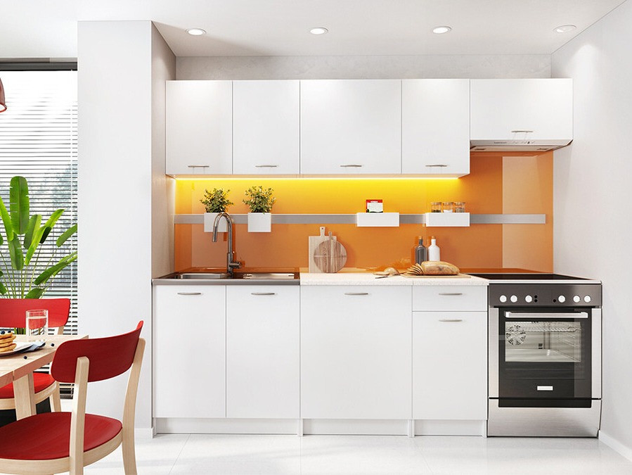 Conjunto para cozinha Trenton 105 (Branco + Beige)