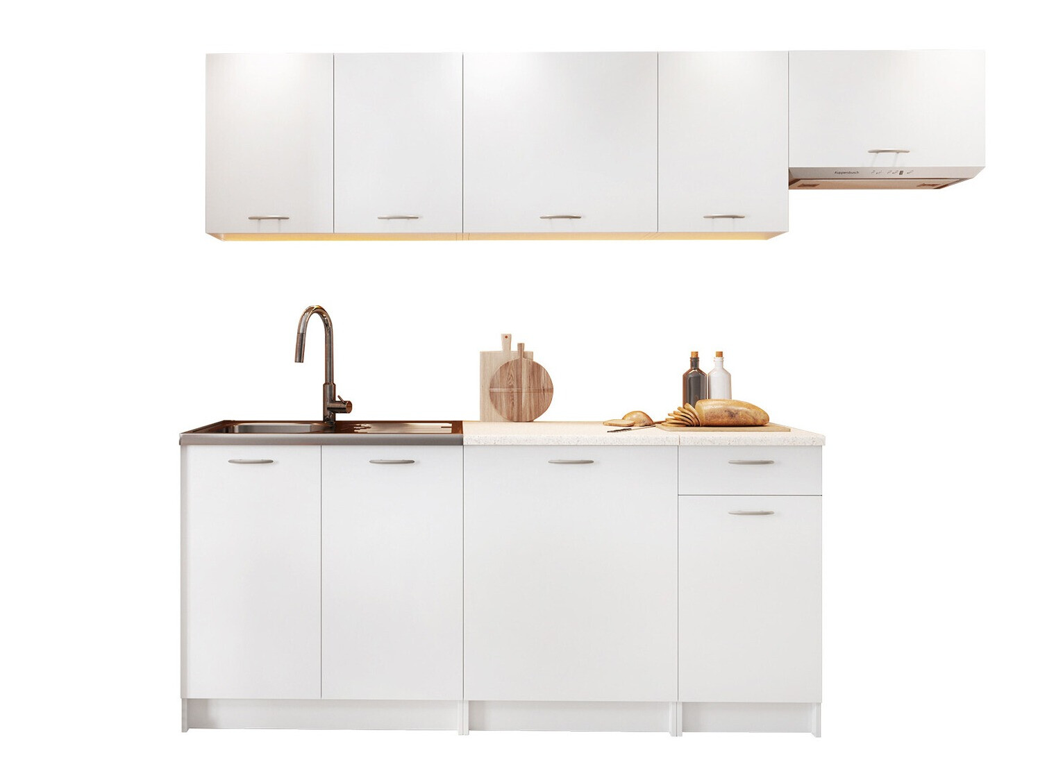 Conjunto para cozinha Trenton 105 (Branco + Beige)