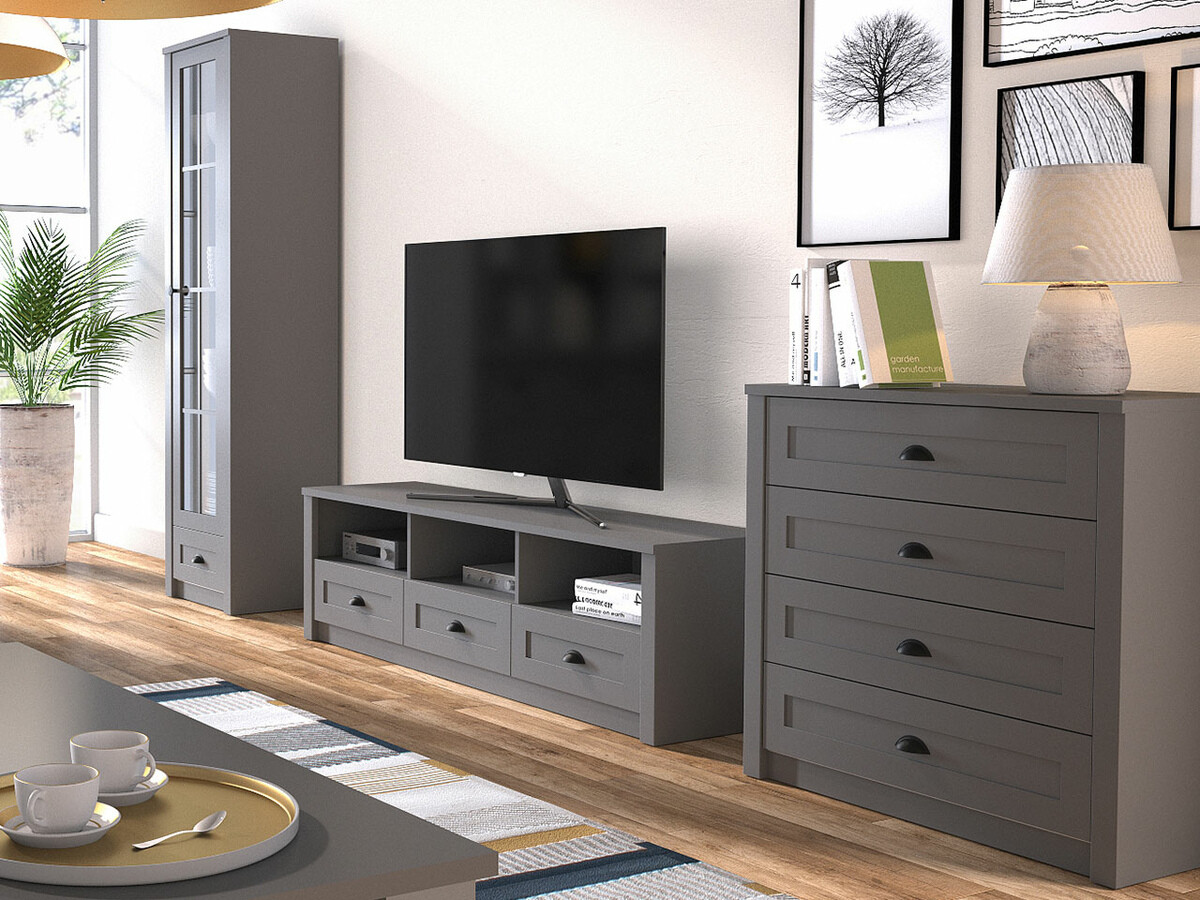 Conjunto para sala de estar Ferdore 164 (Cinzento)