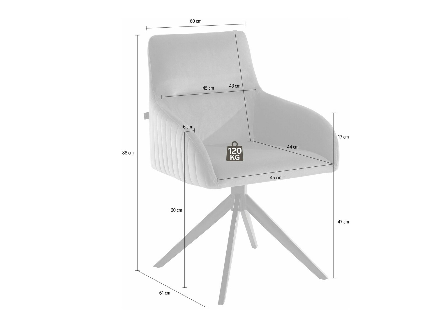 Conjunto de cadeiras Denton 795 (Preto)