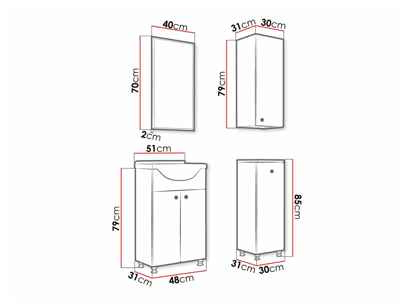 Conjunto para casa de banho Trenton 179
