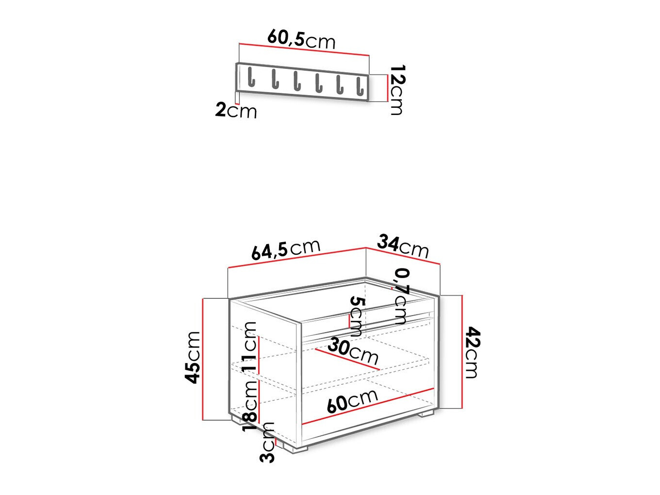 Conjunto para corredor Comfivo Pinus II
