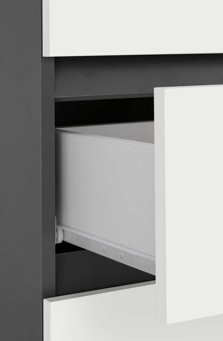 Armário colocado para casa de banho Soncamu 102 (Branco + Antracite)