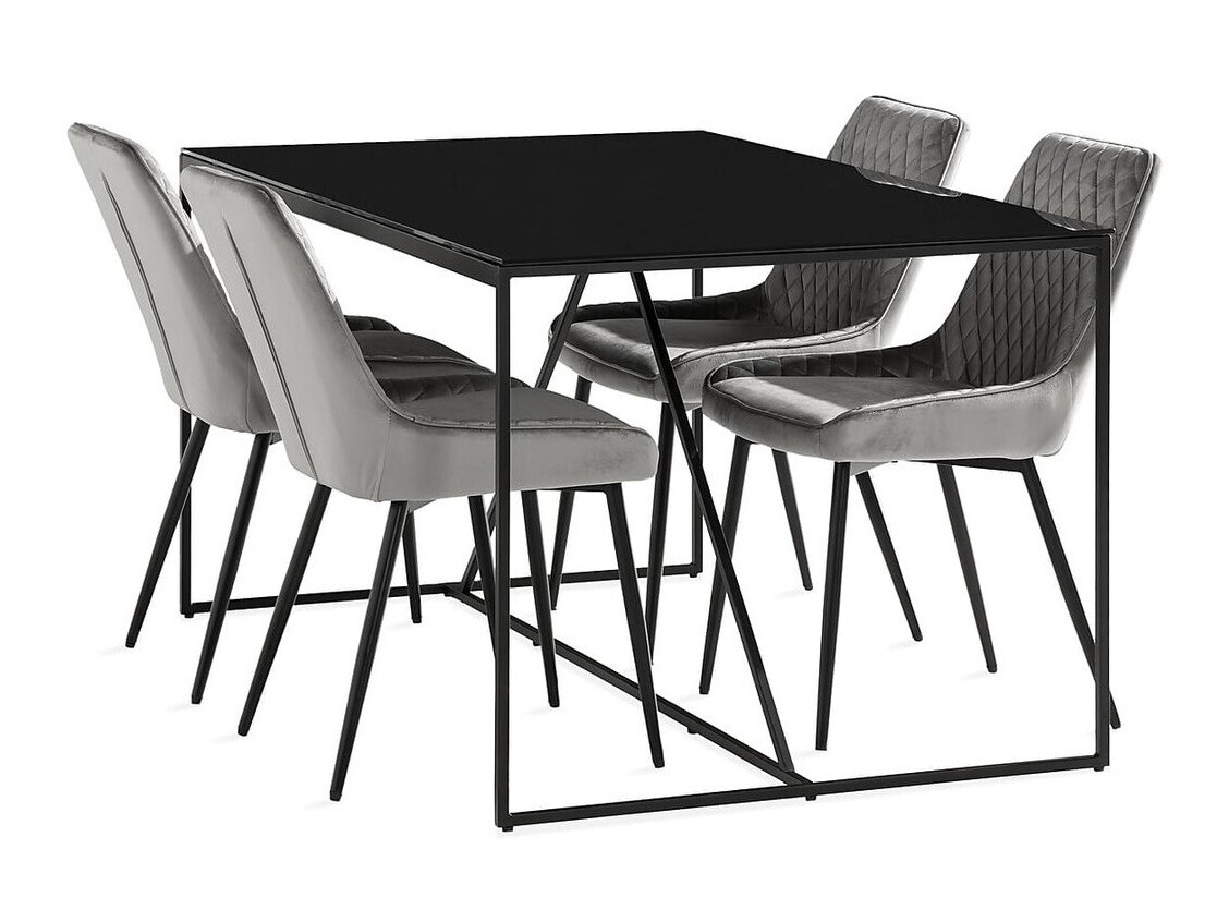 Conjunto para refeições Parkland 377 (Cinzento + Preto)