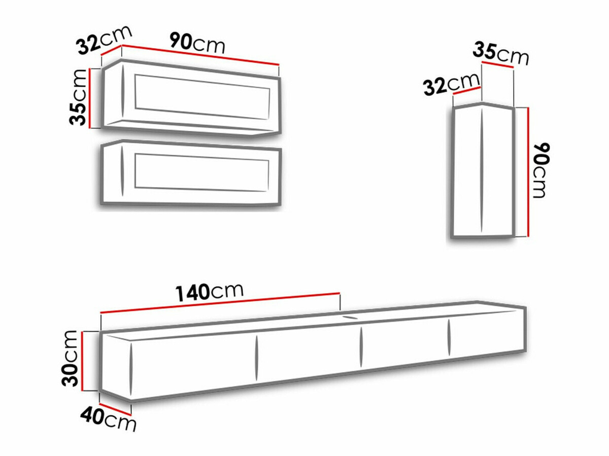 Conjunto para sala de estar Venenou 138 (Cinzento + Cinzento brilhante)