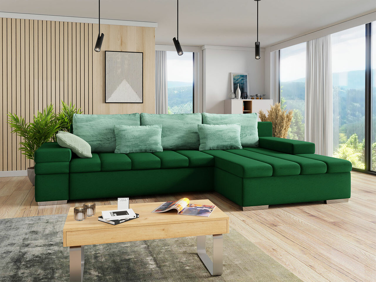 Sofá de canto Comfivo 169 (Otusso 11 + Sorriso 08 + Modello 03)