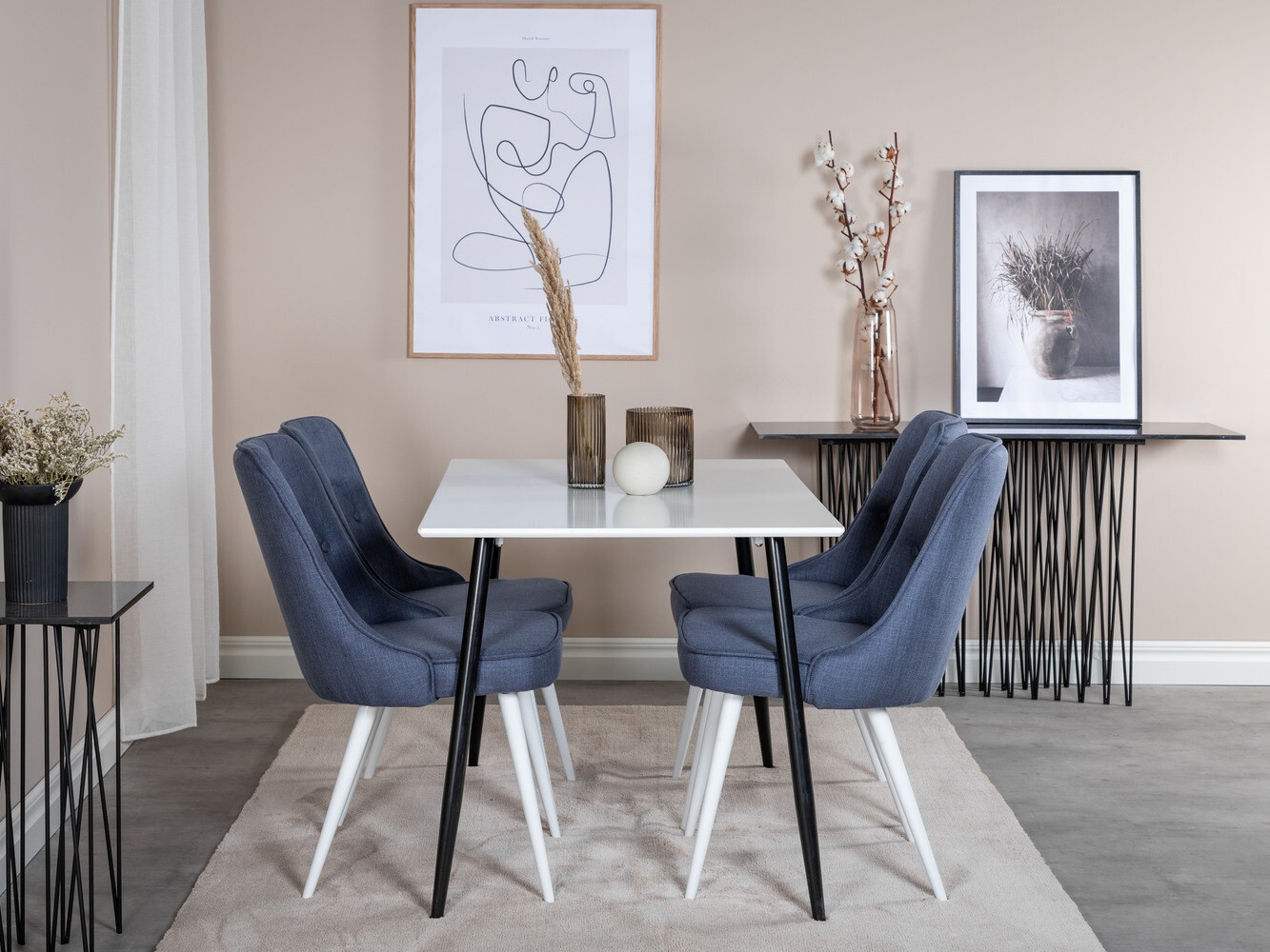 Conjunto para refeições Dallas 1668 (Azul + Branco)