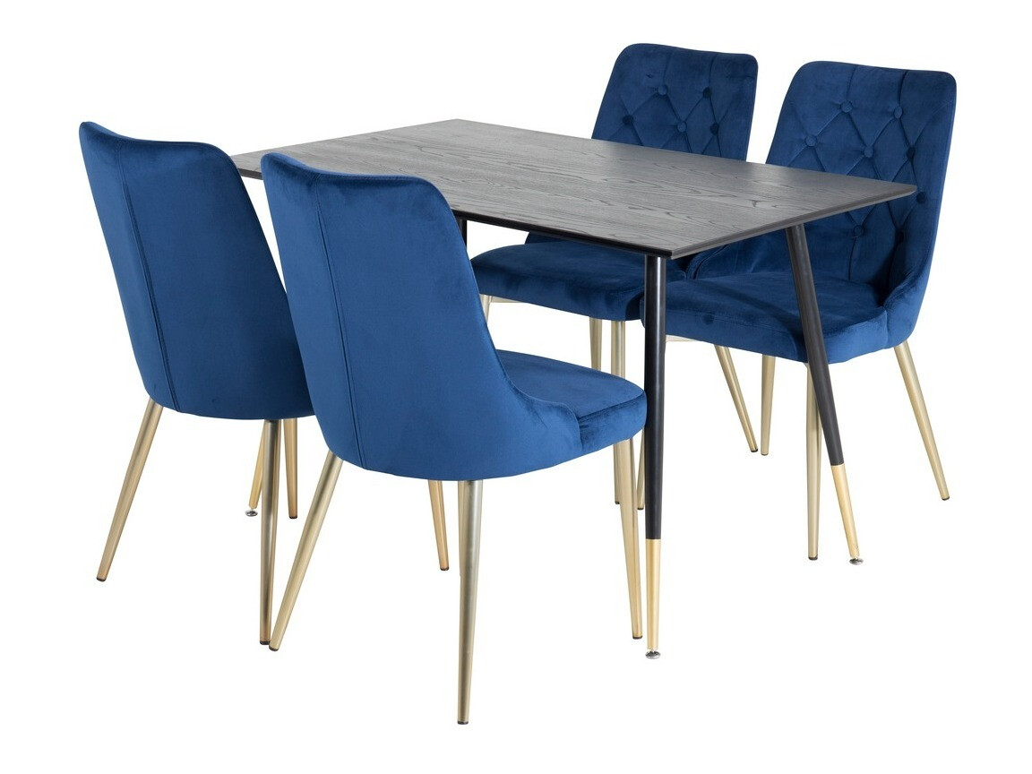 Conjunto para refeições Dallas 1673 (Azul + dourado)