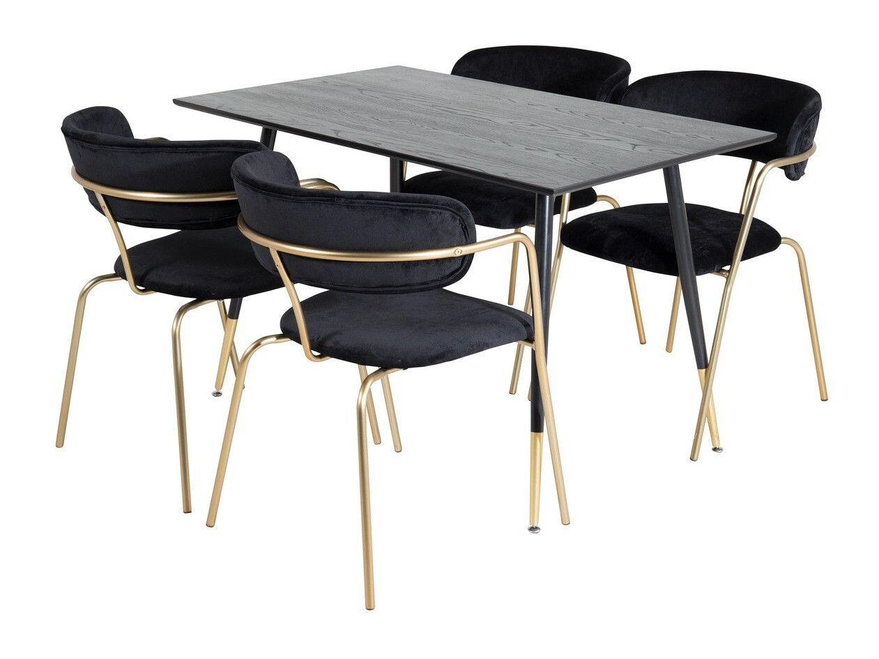 Conjunto para refeições Dallas 1694 (Preto + Dourado)