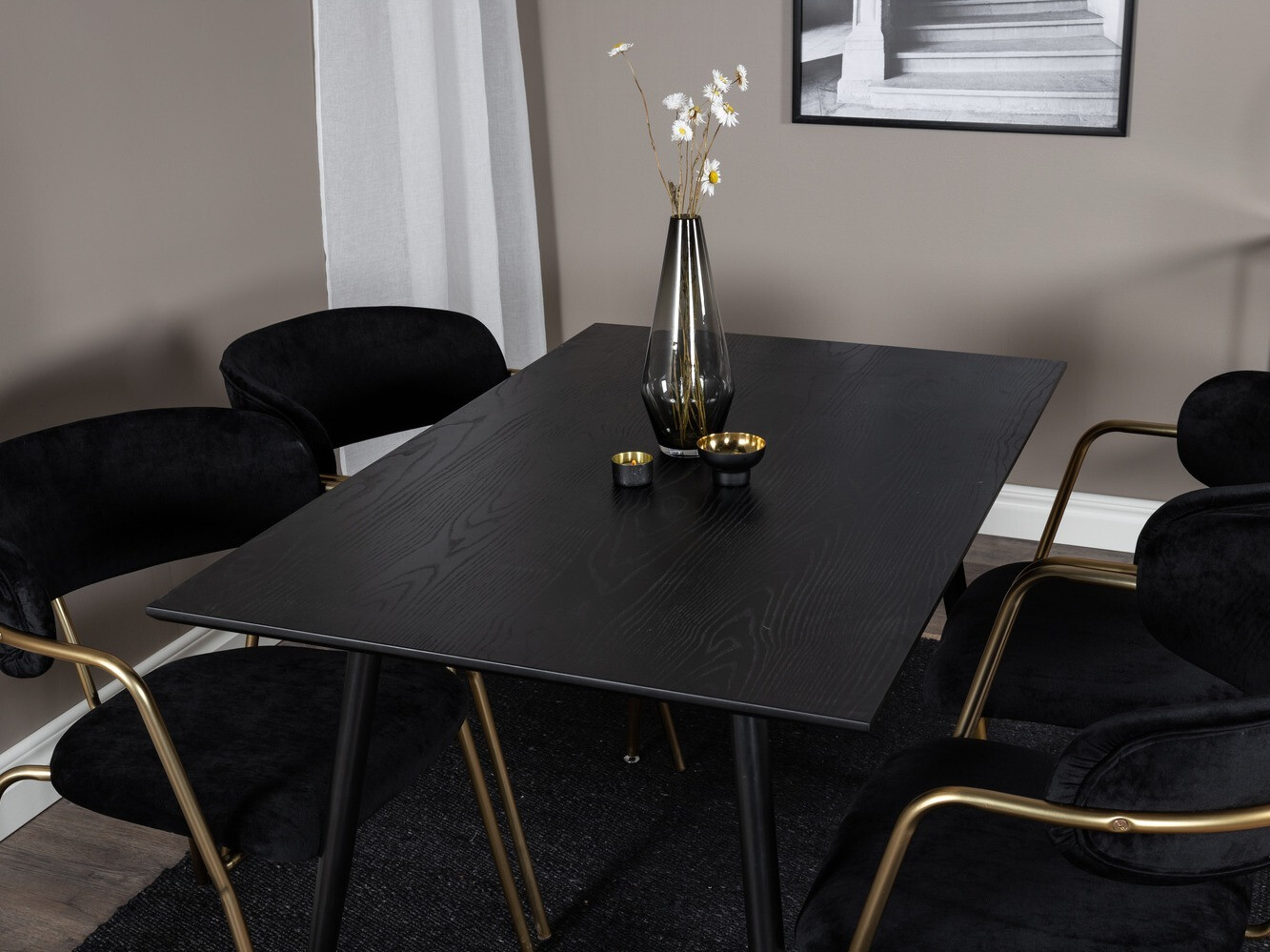 Conjunto para refeições Dallas 1694 (Preto + Dourado)