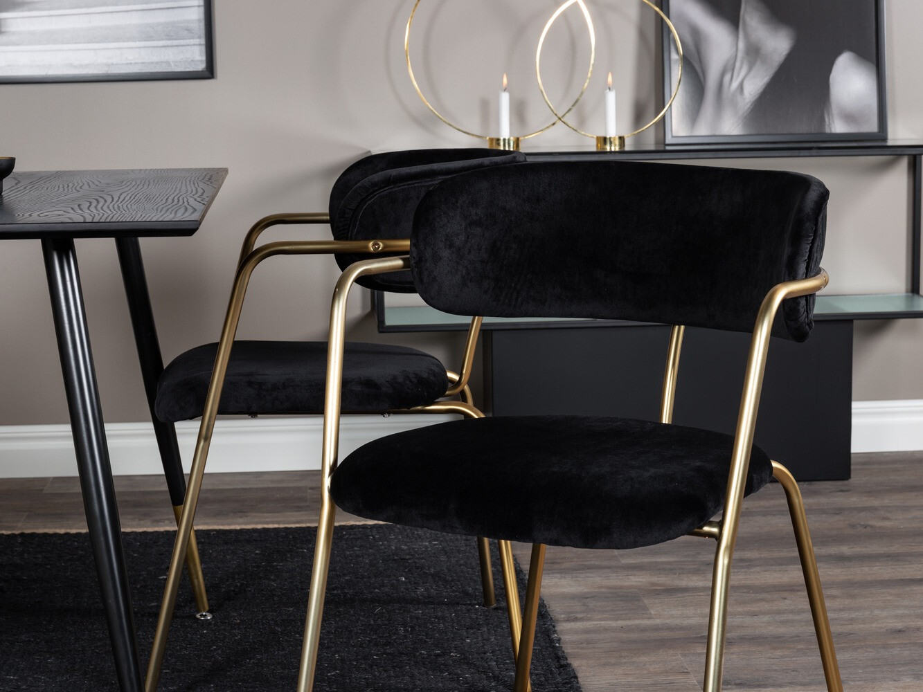 Conjunto para refeições Dallas 1694 (Preto + Dourado)