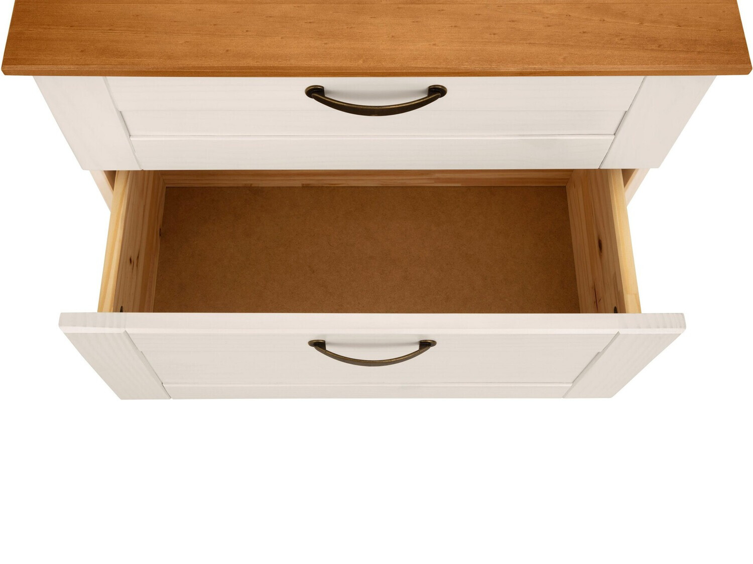 Armário com lavatório de apoio próprio para casa de banho Ophlevu 102 (Branco + Carvalho de mel)