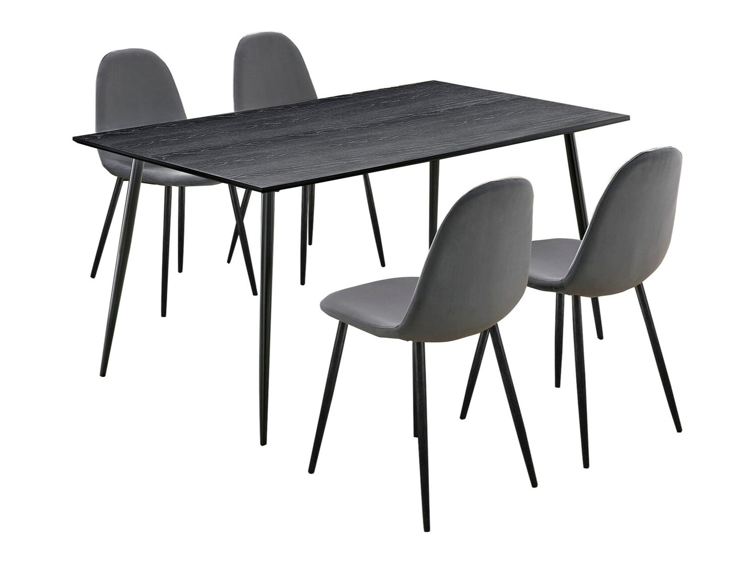 Conjunto para refeições Denton 817 (Preto + Antracite)