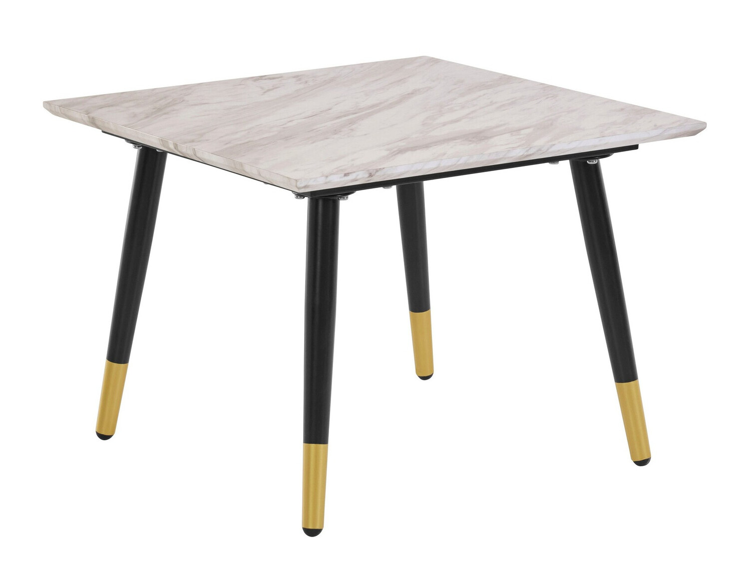 Mesa de centro Denton 821 (Preto + Dourado + Cinzento mármore)