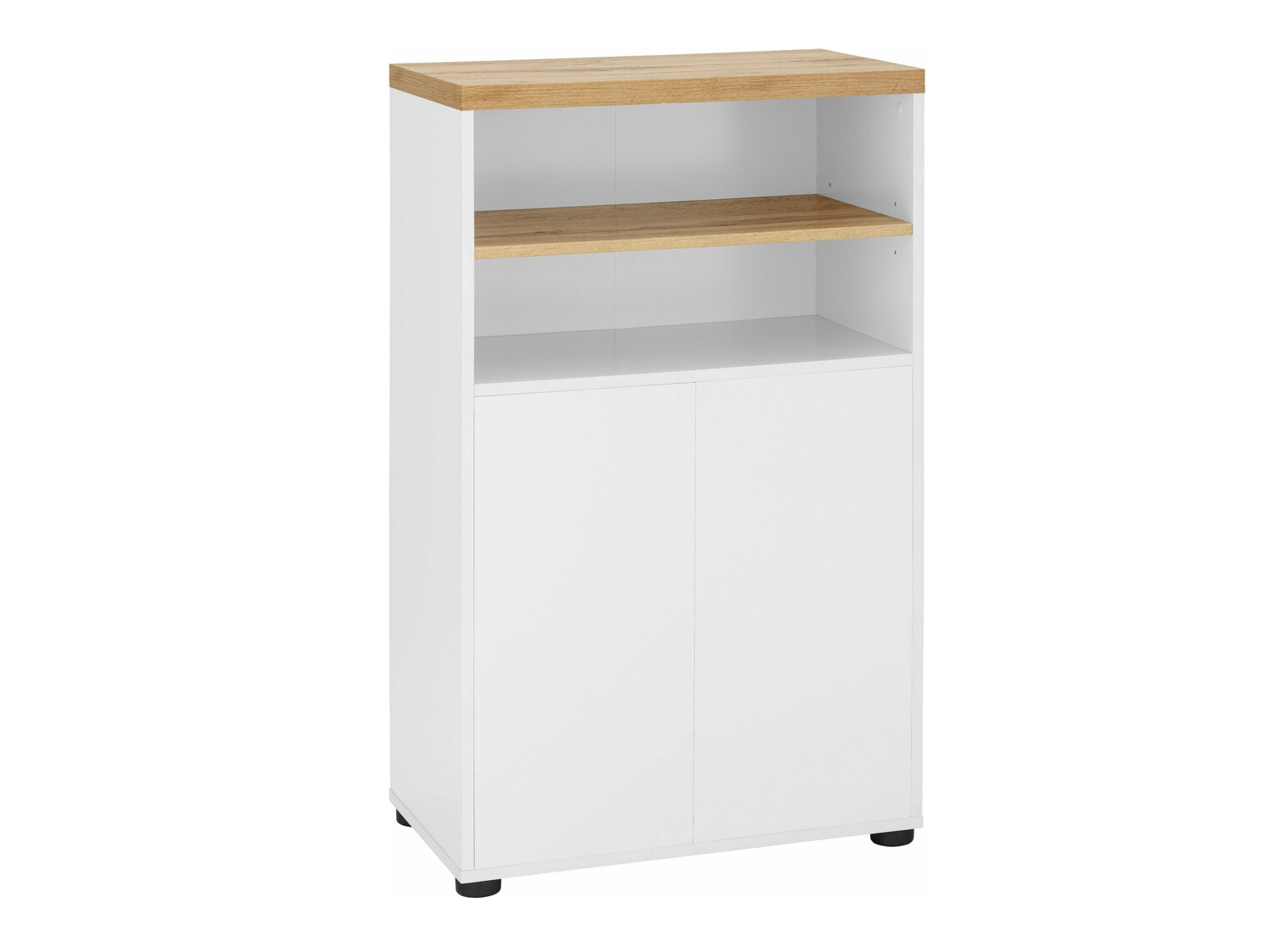 Armário colocado para casa de banho Denton 826 (Branco + Carvalho)