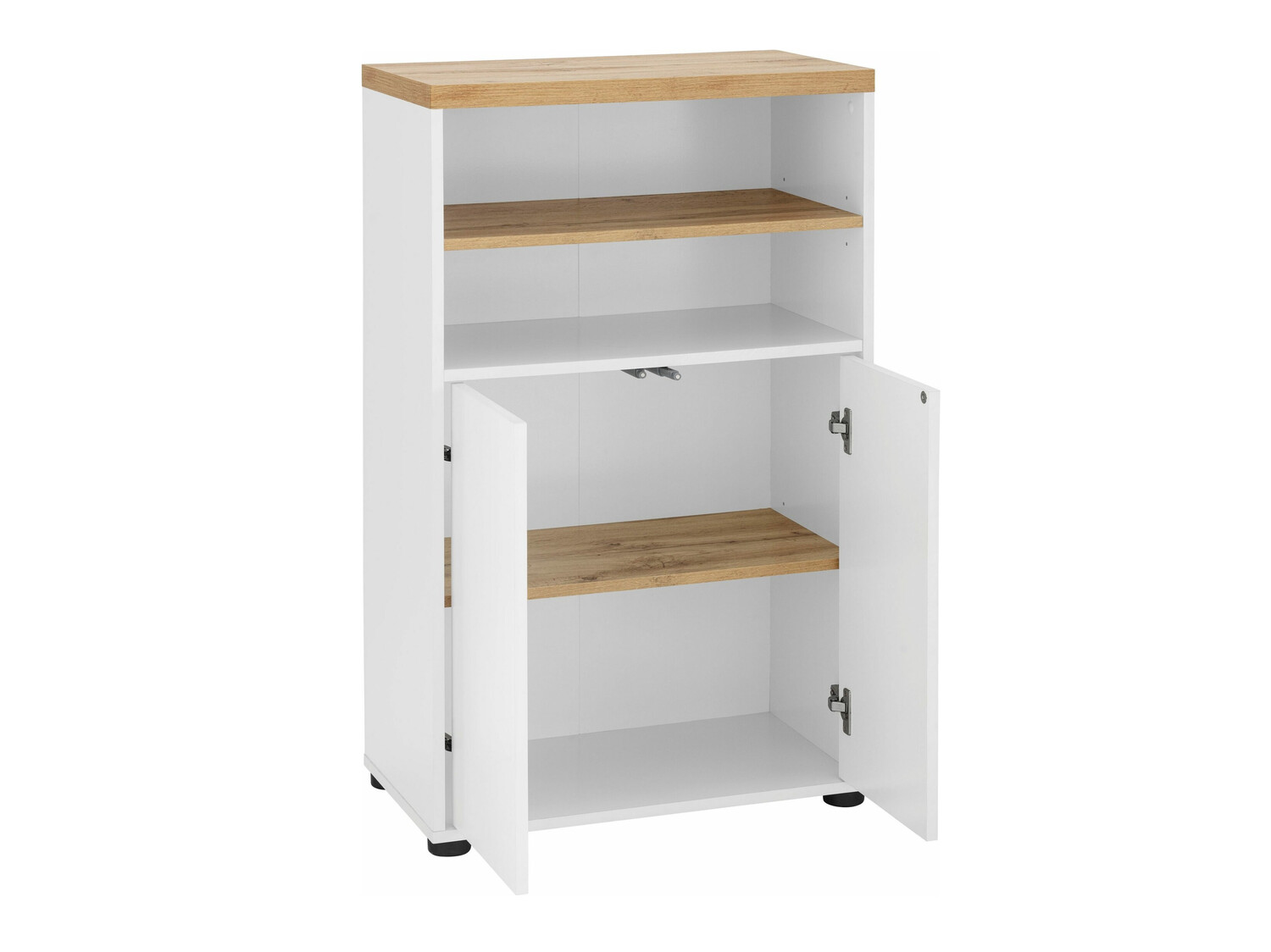 Armário colocado para casa de banho Denton 826 (Branco + Carvalho)