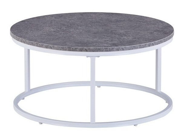 Conjunto de mesa de centro Charleston 110 (Cinzento + Branco)