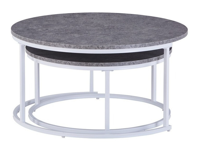 Conjunto de mesa de centro Charleston 110 (Cinzento + Branco)