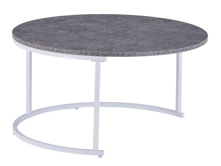 Conjunto de mesa de centro Charleston 110 (Cinzento + Branco)