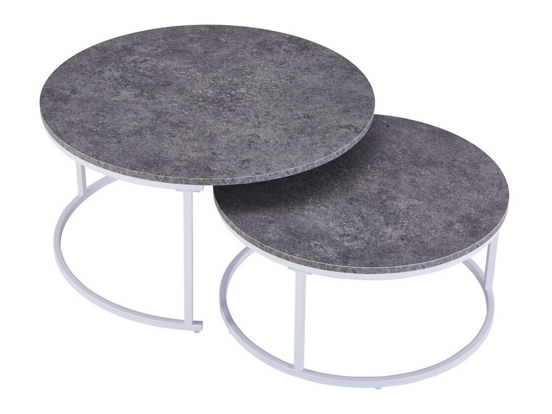 Conjunto de mesa de centro Charleston 110 (Cinzento + Branco)