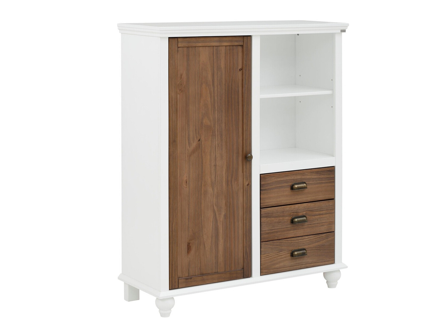 Cómoda Tivmeri 103 (Branco + Castanho)