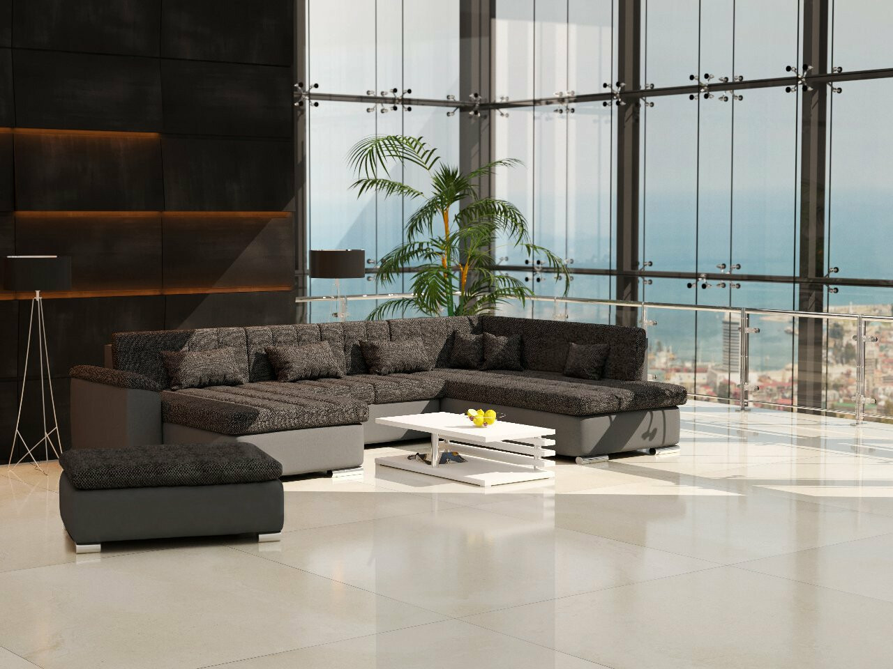 Conjunto de mobiliário com estofo Comfivo Gemma I (Soft 020 + Majorka 03)